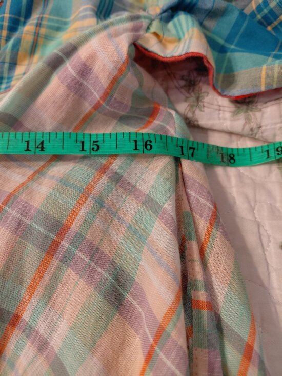 Free People Walking into Summer Midi Dress Plaid Buttons Cotton Large - Picture 5 of 7